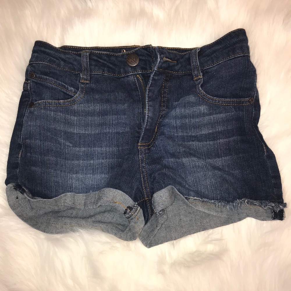 high rise jean shorts